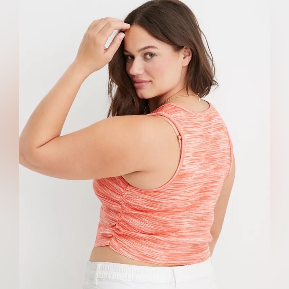 🆕 Aerie | Rouchy Rib Tank Top in Saturn Peach Size Small